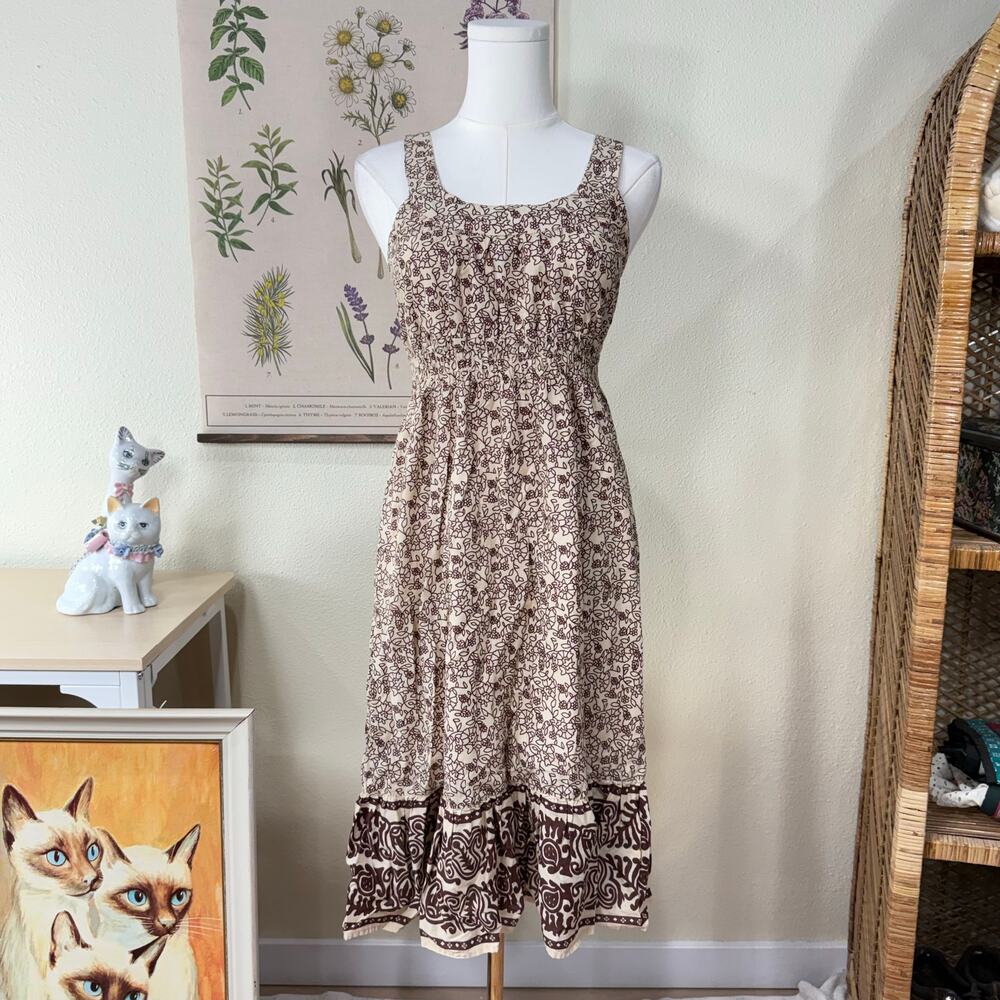 Y2k Floral Ruffle Babydoll Dress Coastal Cowgirl Cottage Prairie Fairy Grunge 4
